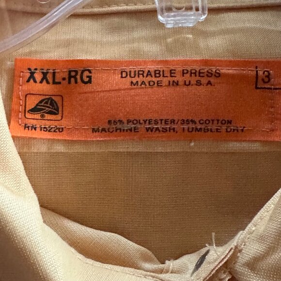 Barrel O Fun Snacks Shirt XXL Mustard Yellow Floyd Work Gear Streetwear Logo Ad - Picture 5 of 8